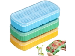 Mini Cubiteras Con Tapa Para Congelador, De Silicona Flexible, Sin Bpa, Fáciles De Desmoldar Para Cócteles O Whisky.