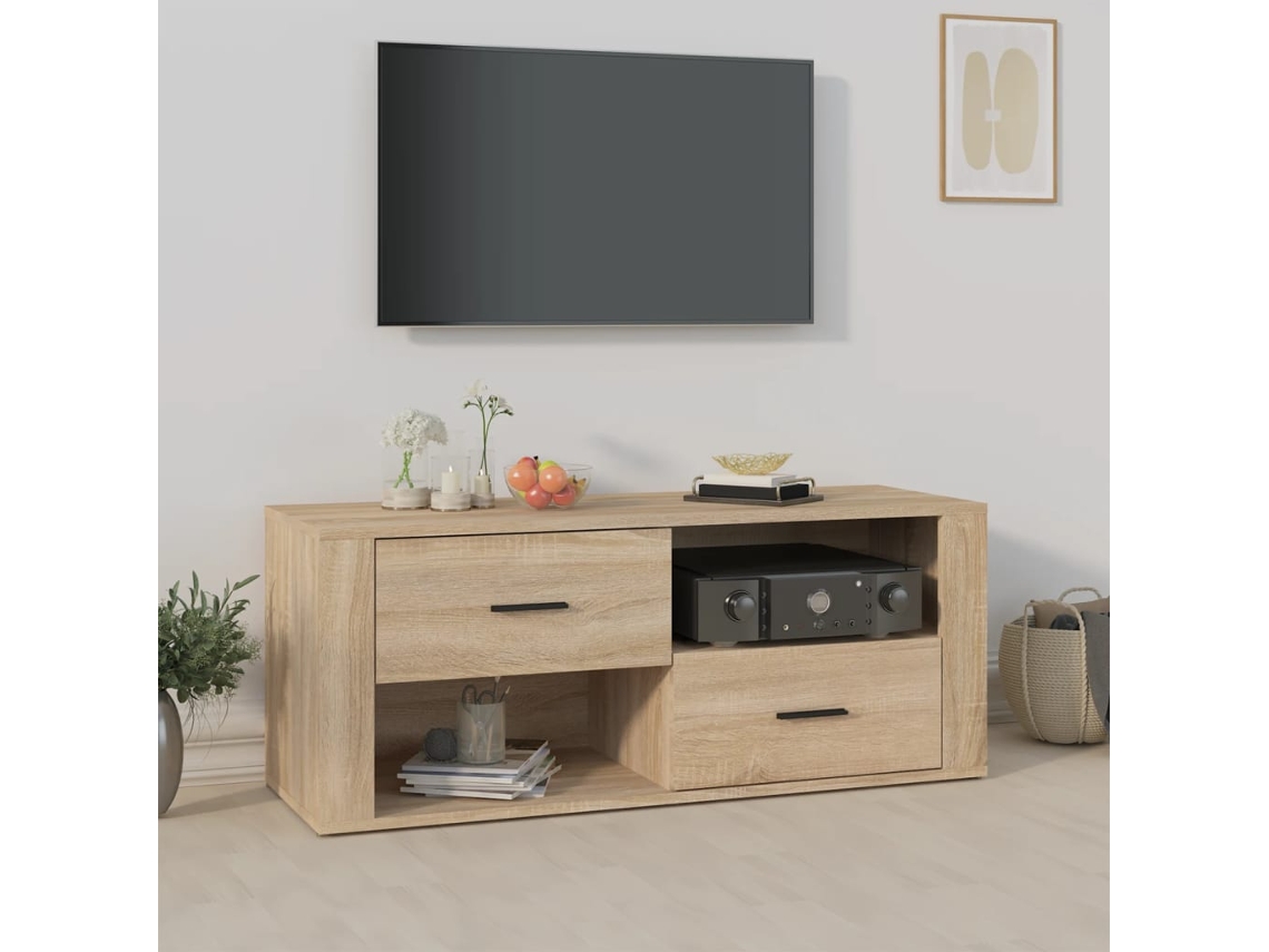 Mueble Tv 100 x 35 x 40 cm Madera Procesada Roble Sonoma-Derivados