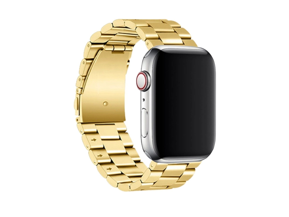 Correa Acero para Apple Watch Series 8 45mm Gold