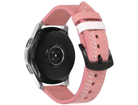 Correa de PU 20mm para Samsung Galaxy Watch3 41mm/Garmin Forerunner 645/Huawei Watch GT 2 42mm - rosa/punto blanco
