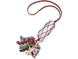 Adorno Colgante De Cuarzo Claro Natural, Piedras Gemas De 7 Chakras Con Borlas Para Decoración De Coche Y Hogar