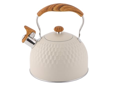 Hervidor de té hervidor de té silbante de 2,5 litros teteras para estufa de acero inoxidable con mango plegable para té café ZMDECQNA