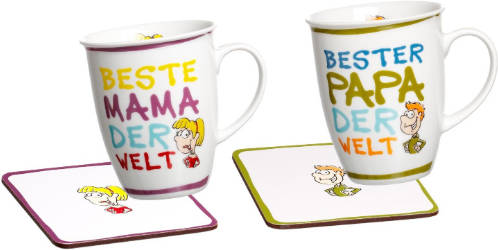 Ritzenhoff Breker 035964 taza con platillo para madre mensaje en beste mama der welt estuche 4006344024685