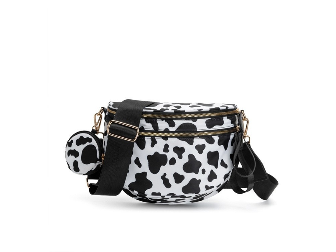 Riñonera Eifson con correas anchas ajustables (estampado de vaca)