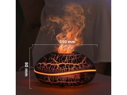 Humidificador ultrasónico de aroma de 200 ml con control remoto y 7 colores de luz. Mdug (patrón craquelado)