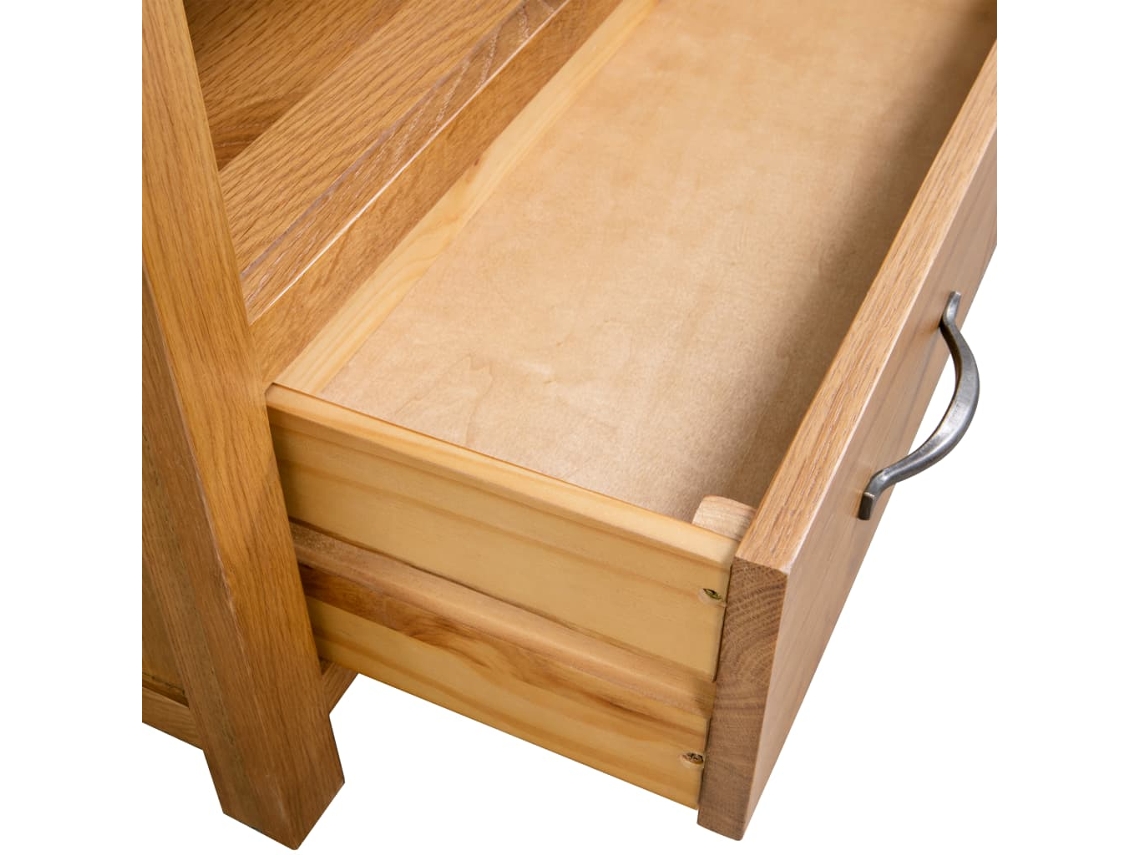 Maison Exclusive - Mueble Para Tv Madera Maciza De Roble 90x35x48 Cm