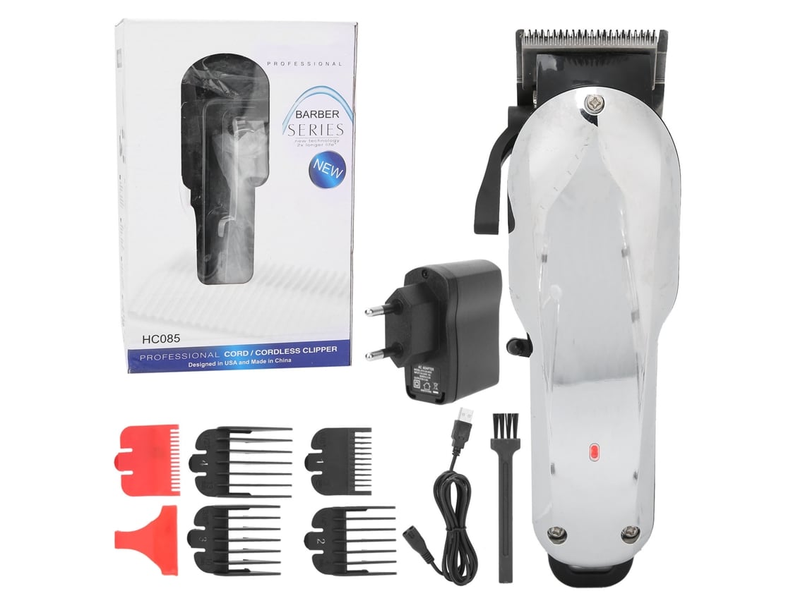 Kit De Afeitado Y Corte De Pelo Para Hombre Profesional, Cortapelos Recargable Con Peines Protectores