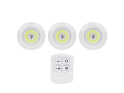 Bj-3 Peças Lâmpada De Noite Cob Com Controle Remoto, Regulável E Programável, Para Quarto, Armário E Mesa De Cabeceira