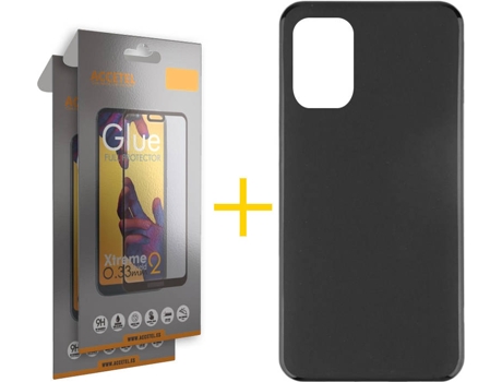 Kit Funda + 2 Protectores de Pantalla Xiaomi Redmi Note 10 4G / 10S ACCETEL Liso Negro