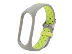 Correa de repuesto ajustable de silicona suave para Mi Band 7, gris y verde.