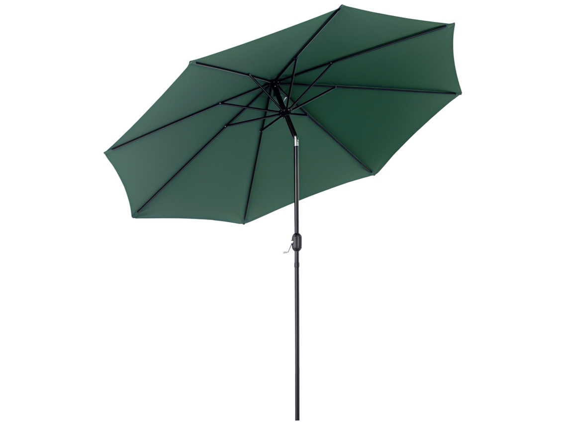 Sombrilla De Jardín Ø295x250 Cm Con Manivela Parasol Exterior Con Mecanismo De Inclinación Y Poste Desmontable De Metal Para Terraza Piscina Patio