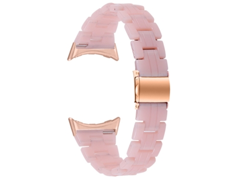 Correa de acero inoxidable delgado con hebilla para Google Pixel Watch - rosa