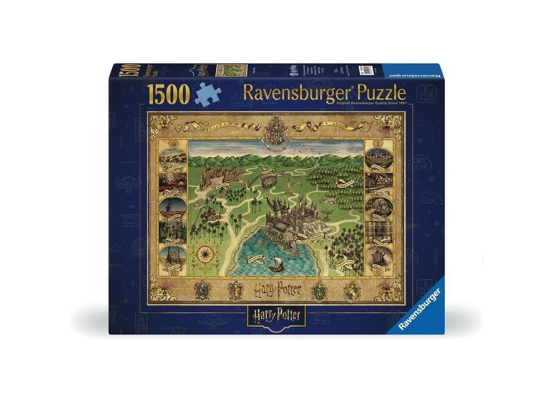 Rompecabezas del mapa de Hogwarts con 1500 piezas