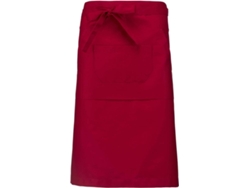 Delantal KARIBAN Largo (Rojo - Poliéster - 62.5 x 90 cm)