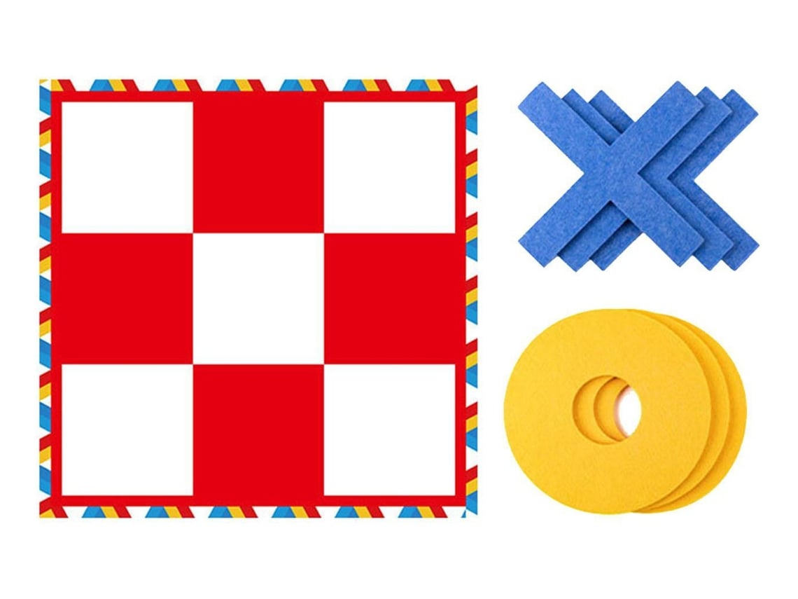 Juego de ajedrez de fiesta Toe Nought and Crosses Red y Slowmoose