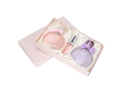 Perfume de mujer en spray, frasco de vidrio, fragancia floral de larga duración, ideal como regalo.