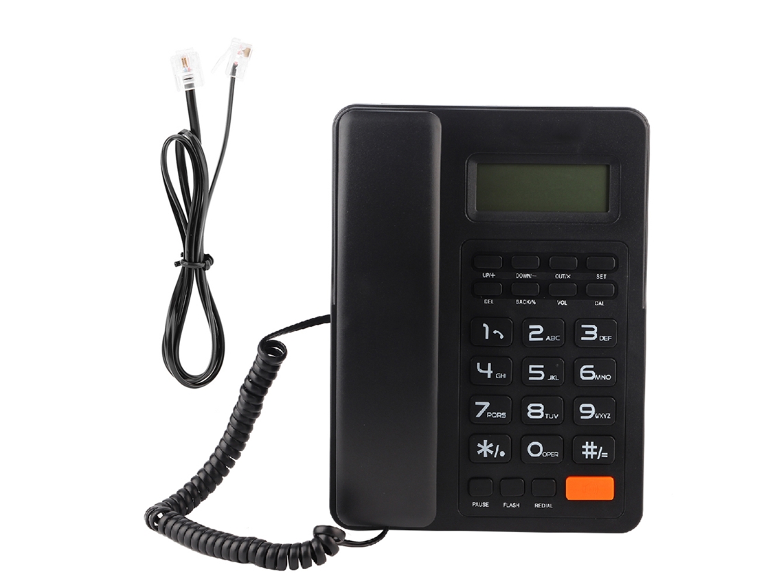 Teléfono fijo con pantalla grande de identificación de llamadas