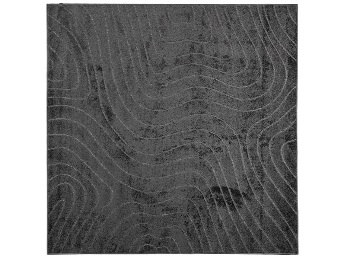 Alfombras De Área Palmeras Antracita 240 X 240 Cm Poliéster