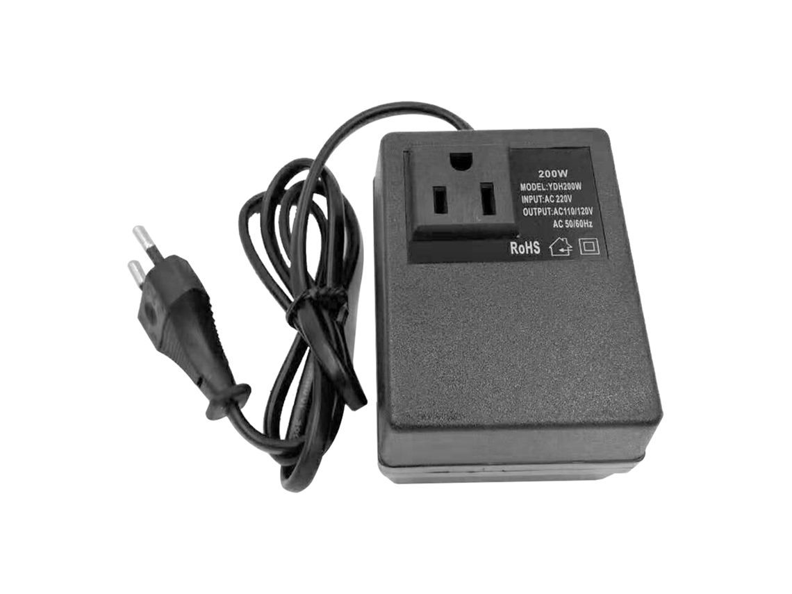 Adaptador De Corriente Inteligente Y Eficiente De 200 W, Convertidor De Voltaje Ca De 220 V A 110 V Para El Hogar Y Los Viajes.