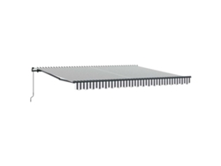 Maison Exclusive - Toldo Retráctil Manual Gris Antracita Y Blanco 400x300 Cm