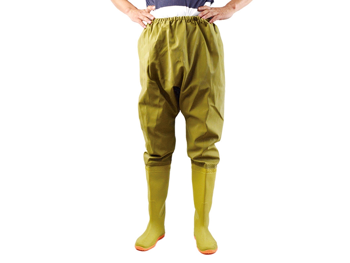 Pantalones De Pesca Impermeables Con Bota Antideslizante, Resistentes Al Agua Para Hombres Y Mujeres, Cintura 38