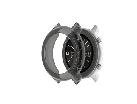 Para Huami Amazfit GTR 47 mm TPU medio estuche de reloj (negro transparente)