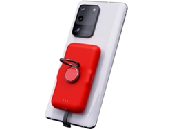 Cargador Portátil Usb-C Banco Energia Integrado Anel Dedo YIZHOOD Rojo