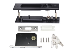 Conjunto de palanca de cerradura para puerta corrediza, aleación de zinc negra