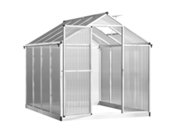 Invernadero Aluminio Policarbonato 4,6m² 2,42x1,9x1,95m Claraboya