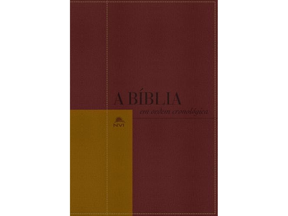 Libro Bíblia Nvi Em Ordem Cronológica - Capa Luxo Vermelho/Mostarda de Edward Reese (Portugués)
