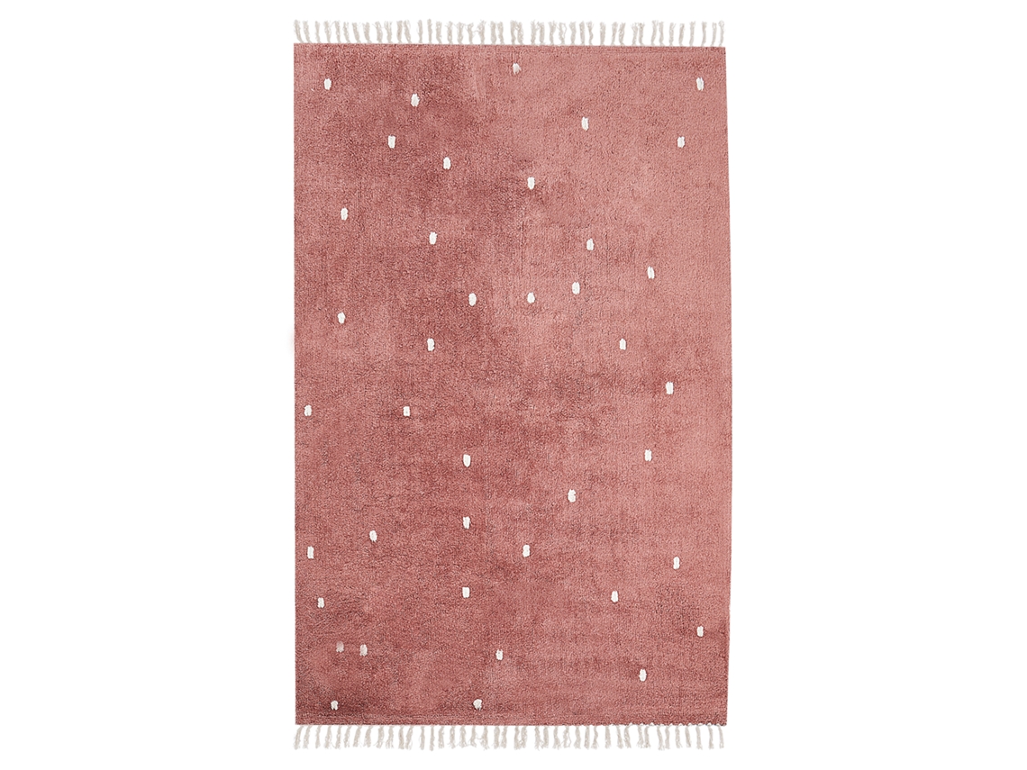 Alfombra de pelo corto BELIANI Astaf de Algodón Rojo 140x200
