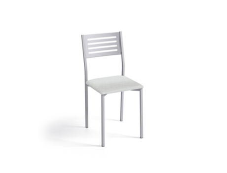 Silla de cocina Kati aluminio 38x86x47cm Michigan Plata FANMUEBLES