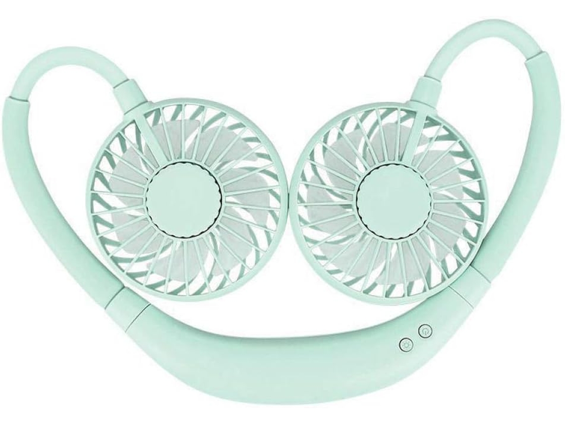 Mini Ventilador Portátil Colgante Para El Cuello Con Carga Usb Ideal Viajes Al Aire Libre