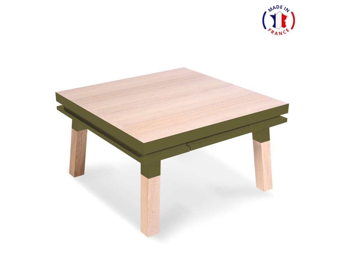 Mesa Cuadrada de Centro MON PETIT MEUBLE FRANÇAIS (Marrón - Madera - 35 x 45 x 35 cm)