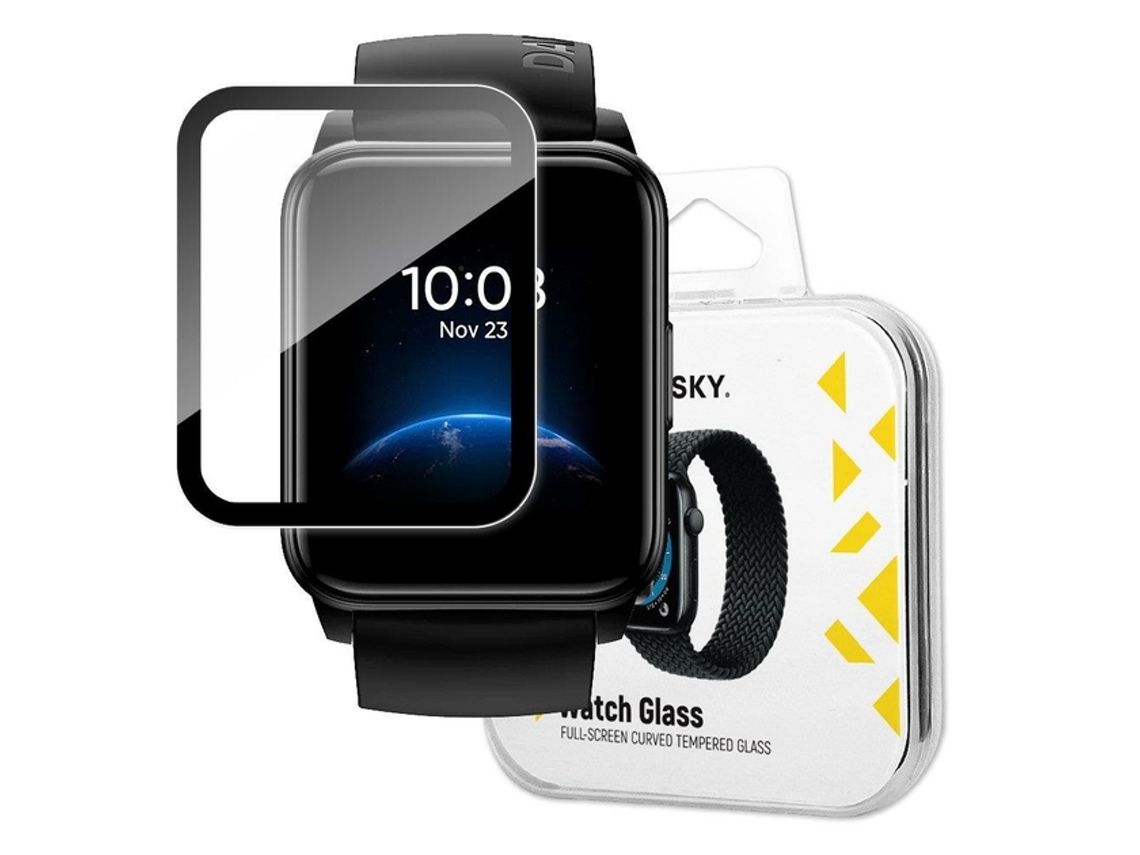 Vidrio de reloj vidrio híbrido para Realme Watch 2 - negro WOZINSKY