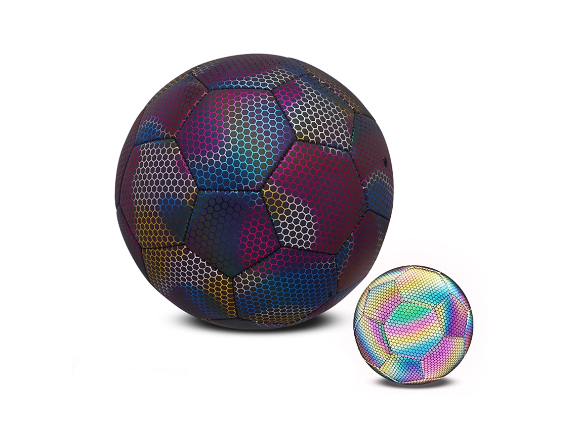 Jinwei-pelota De Fútbol Reflectante De Pu Con Bomba Para Entrenamiento Y Juegos Nocturnos Deportivos