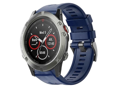 Correa Smartwatch Para Garmin Quatix 5 Metal Azul Medianoche VENISYMLIS