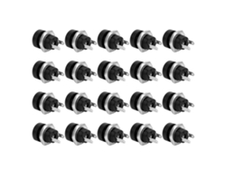 20 Unidades De Conector Hembra Para Panel Dc-022b Con Tuerca De Cobre Para Fuente De Alimentación Eléctrica.