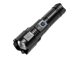 Linterna láser portátil de 30 W con pantalla LCD (negra)