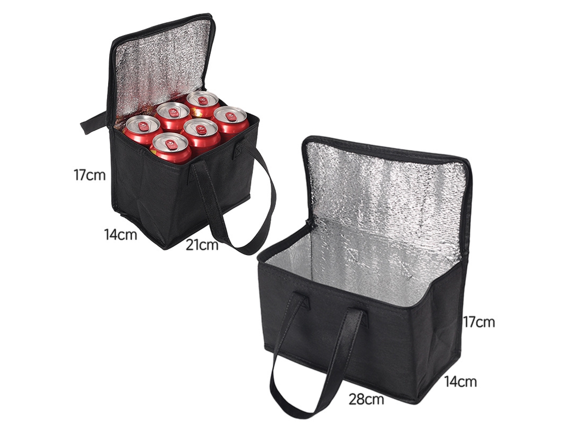 Dos Bolsas De Picnic Portátiles Hechas De Papel De Aluminio Grueso - 21*14*17 Cm