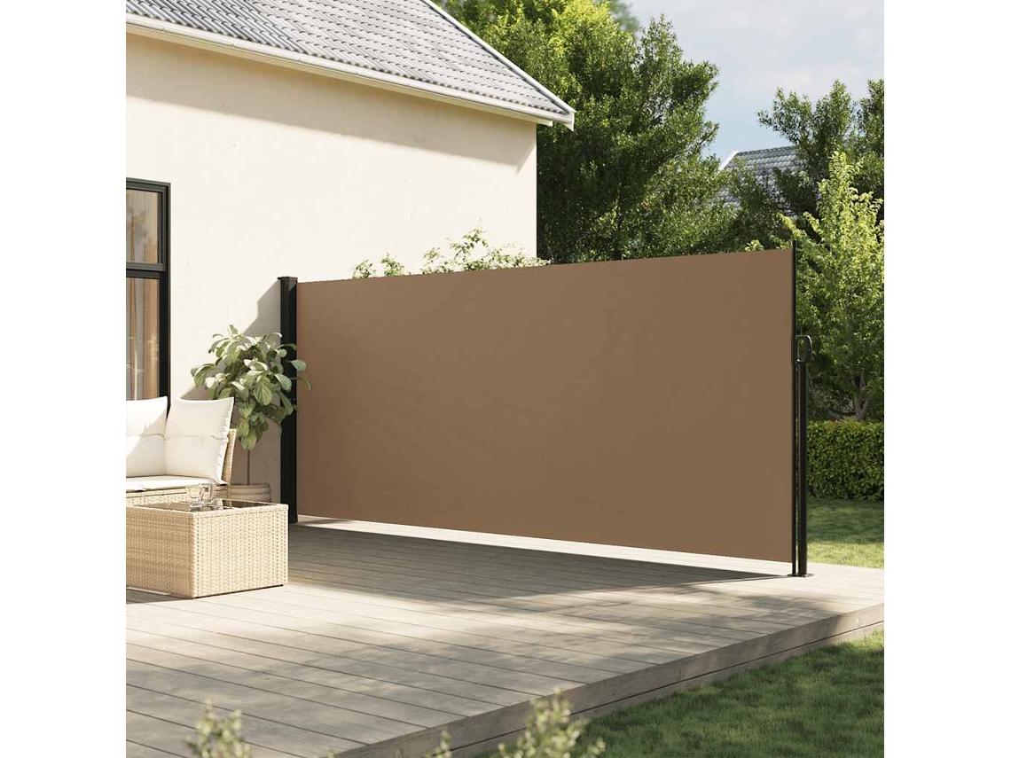 Toldo lateral retráctil 170x300 cm gris marrón Dkd Home Decor