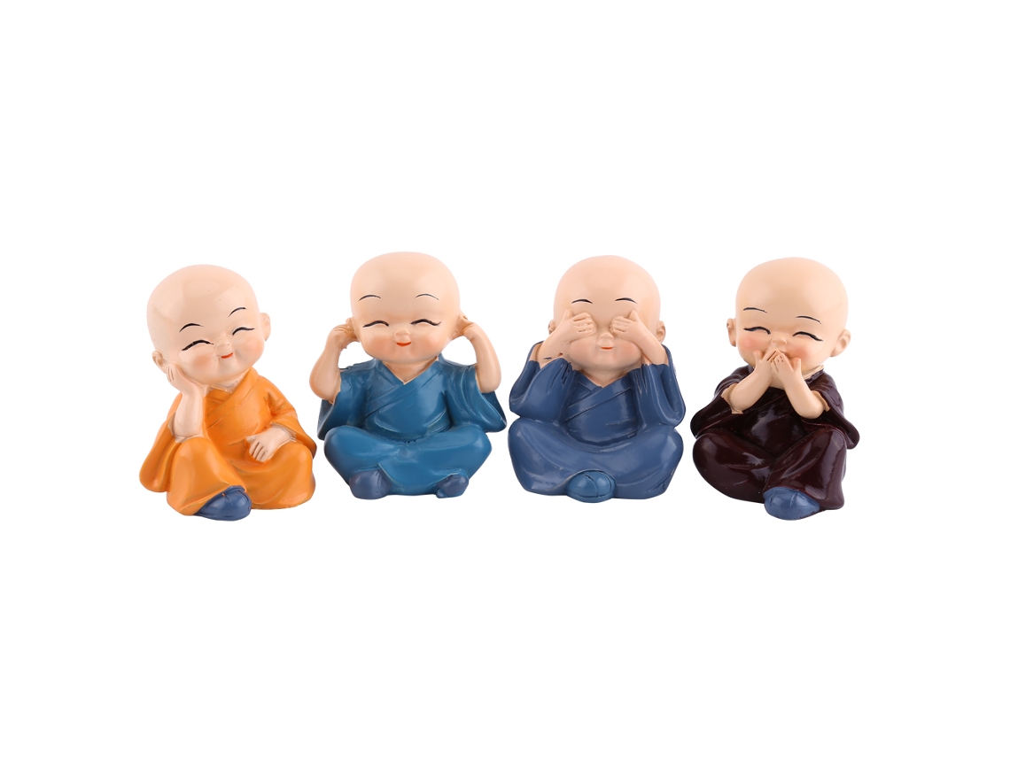 Pequeñas Figuritas De Monjes, Artesanías De Resina, Decoración Para El Coche Y El Hogar.