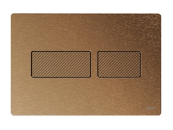 Placa de empuje para WC TECE TECEsolid, acero inoxidable, para la tecnología de doble descarga, Color: Bronce cepillado con estructura de diamante