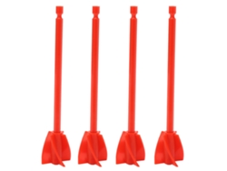 Mezclador De Resina De 4 Páginas Con 5 Cuchillas Reutilizables, Accesorio De Broca Para Epoxi Rojo Y Pintura.