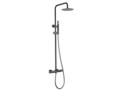 Columna de ducha Extensible, Termostatico rociador extraplano Gun Metal MICE COLLECTION