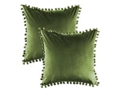 2 Fundas De Almohada De Terciopelo Suave Y Granulado, 16 X 16 Pulgadas