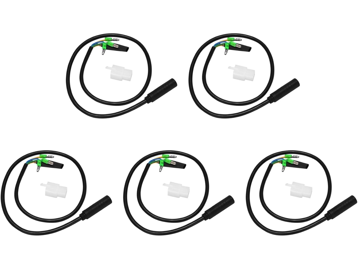 Cable De Extensión De Conversión De 9 Pines (5 Unidades) Con Conector Impermeable Para Bicicleta Eléctrica De 60 Cm