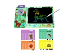 Tableta De Escritura Lcd A Color De 8,5 Pulgadas Con 112 Tarjetas Y Lápiz Para Niños.