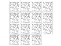 RNEMITERY 15 Piezas de Plantillas de Navidad para Pintura 5x5 Pulgadas - Plantillas Reutilizables para Pintar en Tarjetas de Navidad