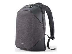 Mochila Tekniko negra con cerradura de combinación, cable antirrobo y puerto USB 34x16x46 cm